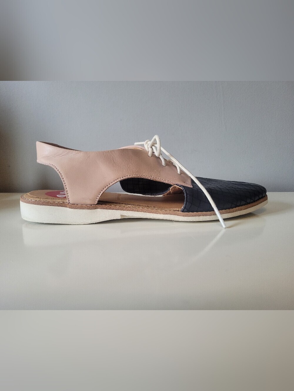 Rollie Derby Slingback In Scored Navy/Snow Pink, VGUC, Size 39 - Picture 7 of 10